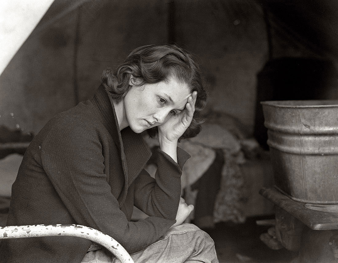 Dorothea Lange: Migranto Tenesio angliakasio duktė. Netoli Sakramento, Kalifornija